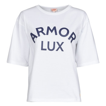 Ruhák Női Rövid ujjú pólók Armor Lux MC SERIGRAPHIE Fehér