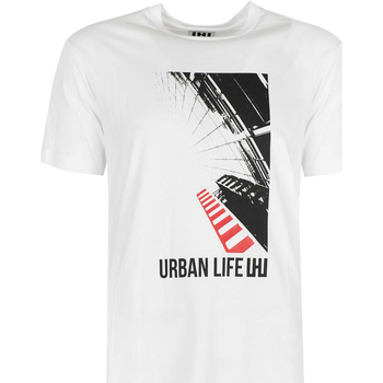 Ruhák Férfi Rövid ujjú pólók Les Hommes URG800P UG816 | Urban Life LHU Fehér