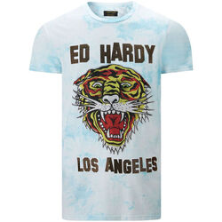 Ruhák Férfi Rövid ujjú pólók Ed Hardy - Los tigre t-shirt turquesa Kék