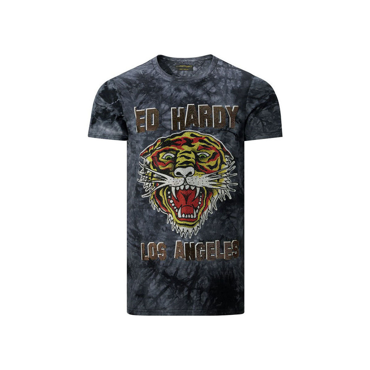 Ruhák Férfi Rövid ujjú pólók Ed Hardy Los tigre t-shirt black Fekete 