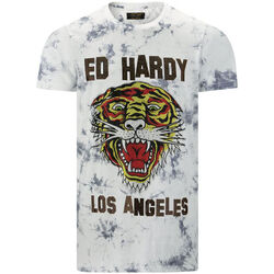 Ruhák Férfi Rövid ujjú pólók Ed Hardy - Los tigre t-shirt white Fehér