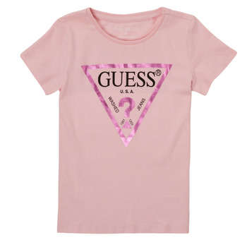 Ruhák Lány Rövid ujjú pólók Guess LIO Rózsaszín
