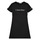Ruhák Lány Rövid ruhák Calvin Klein Jeans INSTITUTIONAL SILVER LOGO T-SHIRT DRESS Fekete 