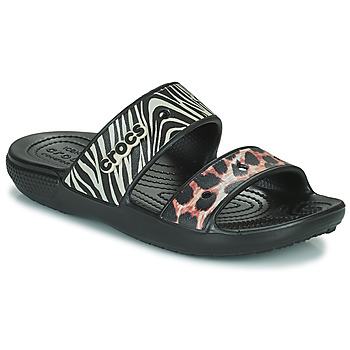 Cipők Női Papucsok Crocs ClassicCrocsAnimalRemixSandal Zebra / Leopárd