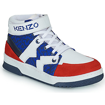 Cipők Fiú Magas szárú edzőcipők Kenzo K29074 Kék / Fehér / Piros