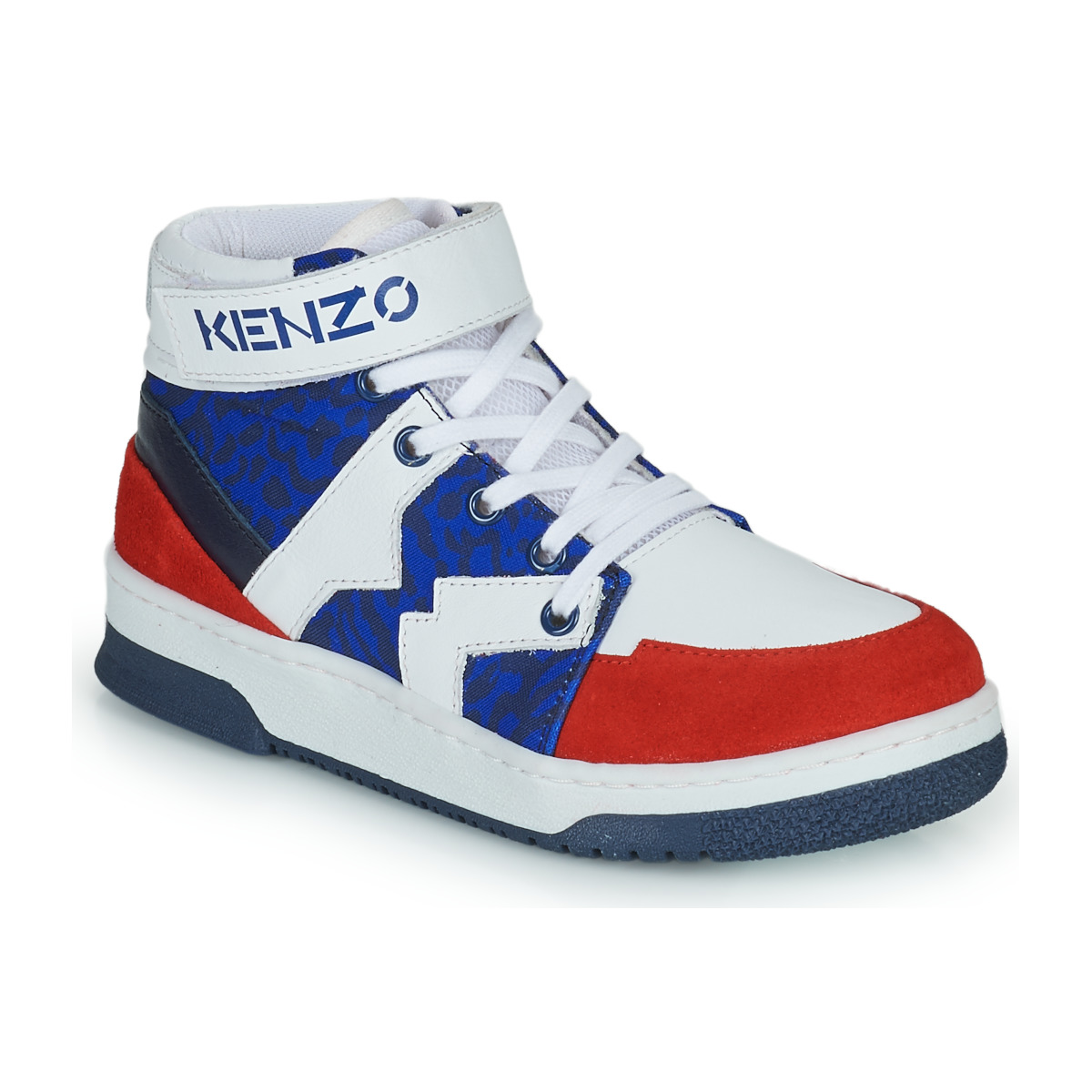 Cipők Fiú Magas szárú edzőcipők Kenzo K29074 Kék / Fehér / Piros