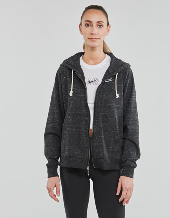 Ruhák Női Pulóverek Nike Full-Zip Hoodie Fekete / Fehér