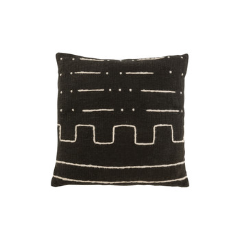 Otthon Kültéri textíliák J-line COUSSIN DESSIN GRAPH 1 COT NOI (45x45x1cm) Fekete 