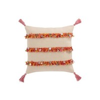Otthon Kültéri textíliák J-line COUSSIN 3RANG FRAN COT BEI/MIX (45x45x3cm) Narancssárga