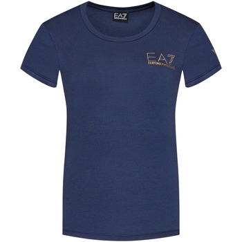 Ruhák Női Rövid ujjú pólók Ea7 Emporio Armani T-shirt femme Kék