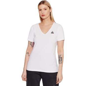 Ruhák Női Trikók / Ujjatlan pólók Le Coq Sportif Ess Tee Ss Col V N1 Fehér