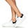 Cipők Női Rövid szárú edzőcipők Victoria MILAN EFECTO PIEL & SERR Fehér / Fekete 