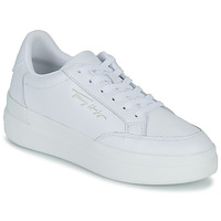 Cipők Női Rövid szárú edzőcipők Tommy Hilfiger Th Signature Leather Sneaker Fehér