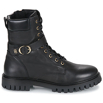 Tommy Hilfiger Buckle Lace Up Boot Fekete 