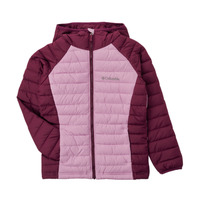 Ruhák Lány Steppelt kabátok Columbia POWDER LITE HOODED JACKET Bordó / Rózsaszín