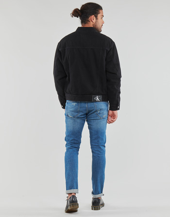 Calvin Klein Jeans GENDERLESS PADDED DENIM JACKET Fekete 