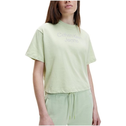 Ruhák Női Rövid ujjú pólók Calvin Klein Jeans  Zöld