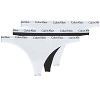 Fehérnemű Női Stringek Calvin Klein Jeans CAROUSEL THONG X 3 Fekete  / Fehér / Fekete 