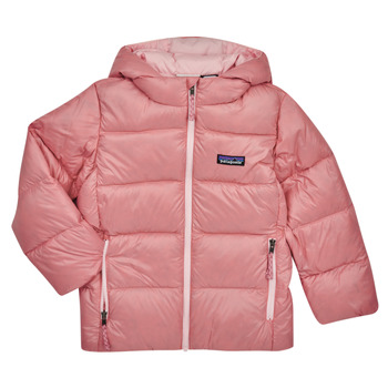 Ruhák Lány Steppelt kabátok Patagonia HI-LOFT DOWN SWEATER HOODY Rózsaszín