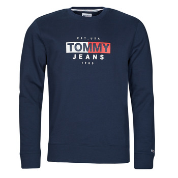 Ruhák Férfi Pulóverek Tommy Jeans TJM ENTRY FLAG CREW Tengerész