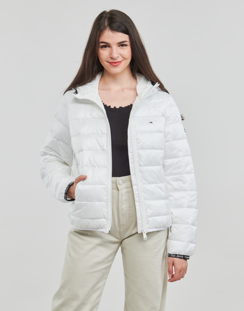 Tommy Jeans TJW QUILTED TAPE HOODED JACKET Fehér