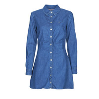 Ruhák Női Rövid ruhák Tommy Jeans TJW DENIM RUCHE DRESS Kék