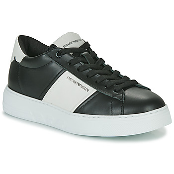 Cipők Férfi Rövid szárú edzőcipők Emporio Armani X4X570-XN010-Q475 Fekete  / Fehér