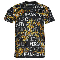Ruhák Férfi Rövid ujjú pólók Versace Jeans Couture 73GAH6S0-G89 Fekete  / Fehér / Citromsárga