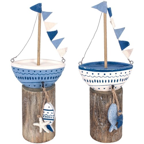 Otthon Szobrok / figurák Signes Grimalt Hajóval 2 Egységgel Kék