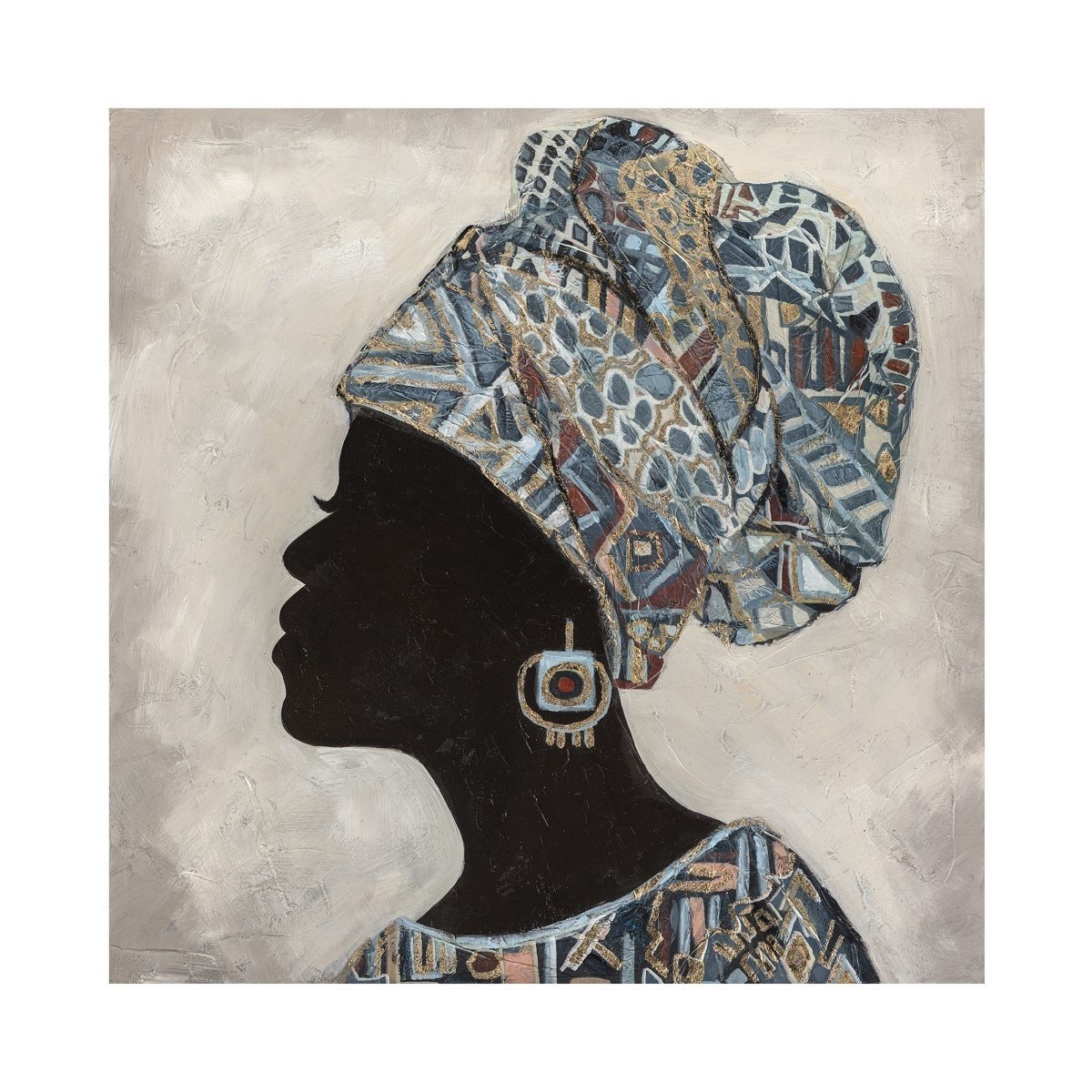Otthon Képek / vásznak Signes Grimalt Afrikai Nő Festmény Fekete 