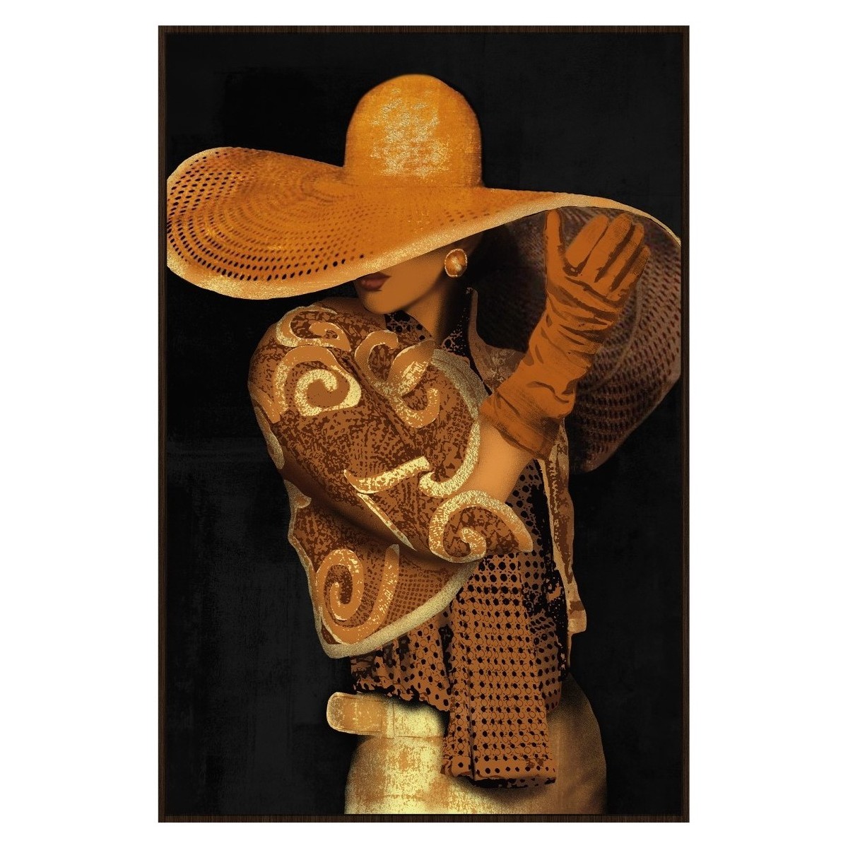 Otthon Képek / vásznak Signes Grimalt Box Woman Hat. Citromsárga
