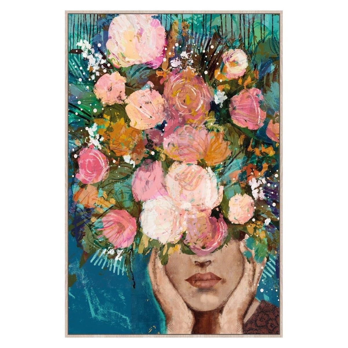Otthon Képek / vásznak Signes Grimalt Virág Nő Doboz Rózsaszín