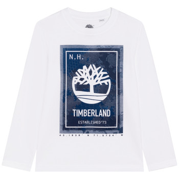 Ruhák Fiú Hosszú ujjú pólók Timberland T25T39-10B Fehér