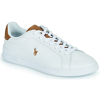 Cipők Rövid szárú edzőcipők Polo Ralph Lauren HRT CT II-SNEAKERS-LOW TOP LACE Fehér / Konyak