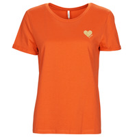 Ruhák Női Rövid ujjú pólók Only ONLKITA S/S LOGO TOP Narancssárga