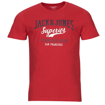 Ruhák Férfi Rövid ujjú pólók Jack & Jones JJELOGO TEE SS O-NECK 2 COL Piros