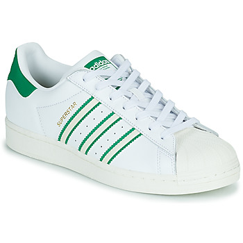 Cipők Rövid szárú edzőcipők adidas Originals SUPERSTAR Fehér / Zöld