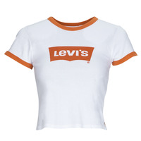 Ruhák Női Rövid ujjú pólók Levi's GRAPHIC RINGER MINI TEE Narancssárga / Világos / Fehér