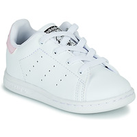 Cipők Lány Rövid szárú edzőcipők adidas Originals STAN SMITH EL I Fehér / Rózsaszín