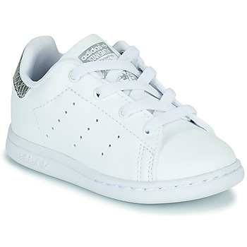 Cipők Lány Rövid szárú edzőcipők adidas Originals STAN SMITH EL I Fehér / Ezüst