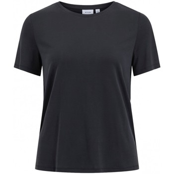 Vila Modala O Neck T-Shirt - Black Fekete 