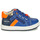 Cipők Fiú Rövid szárú edzőcipők Geox B BIGLIA B. B - NAPPA+DENIM SL Kék / Narancssárga