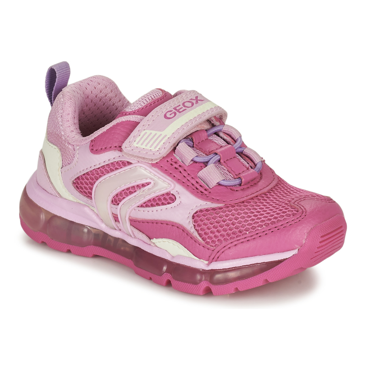 Cipők Fiú Rövid szárú edzőcipők Geox J ANDROID G. D - MESH+ECOP.BOT Rózsaszín