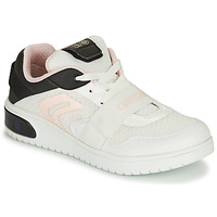 Cipők Lány Rövid szárú edzőcipők Geox J XLED G. A - MESH+ECOP BOTT Fehér / Rózsaszín / Fekete 