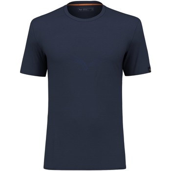 Ruhák Férfi Rövid ujjú pólók Salewa Puez Eagle Sketch Merino Men's T-Shirt 28340-3960 Kék