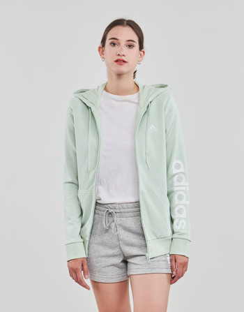 Ruhák Női Melegítő kabátok Adidas Sportswear W LIN FT FZ HD Zöld / Vászon