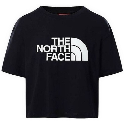 Ruhák Női Pólók / Galléros Pólók The North Face W CROPPED EASY TEE Fekete 