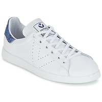 Cipők Rövid szárú edzőcipők Victoria DEPORTIVO BASKET PIEL Fehér / Kék