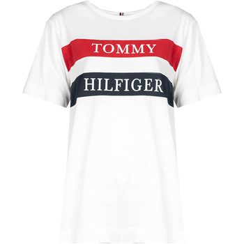 Ruhák Női Rövid ujjú pólók Tommy Hilfiger WW0WW25917 Fehér