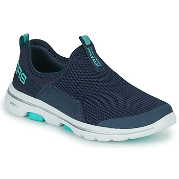 Cipők Női Rövid szárú edzőcipők Skechers GO WALK 5/SOVEREIGN Kék